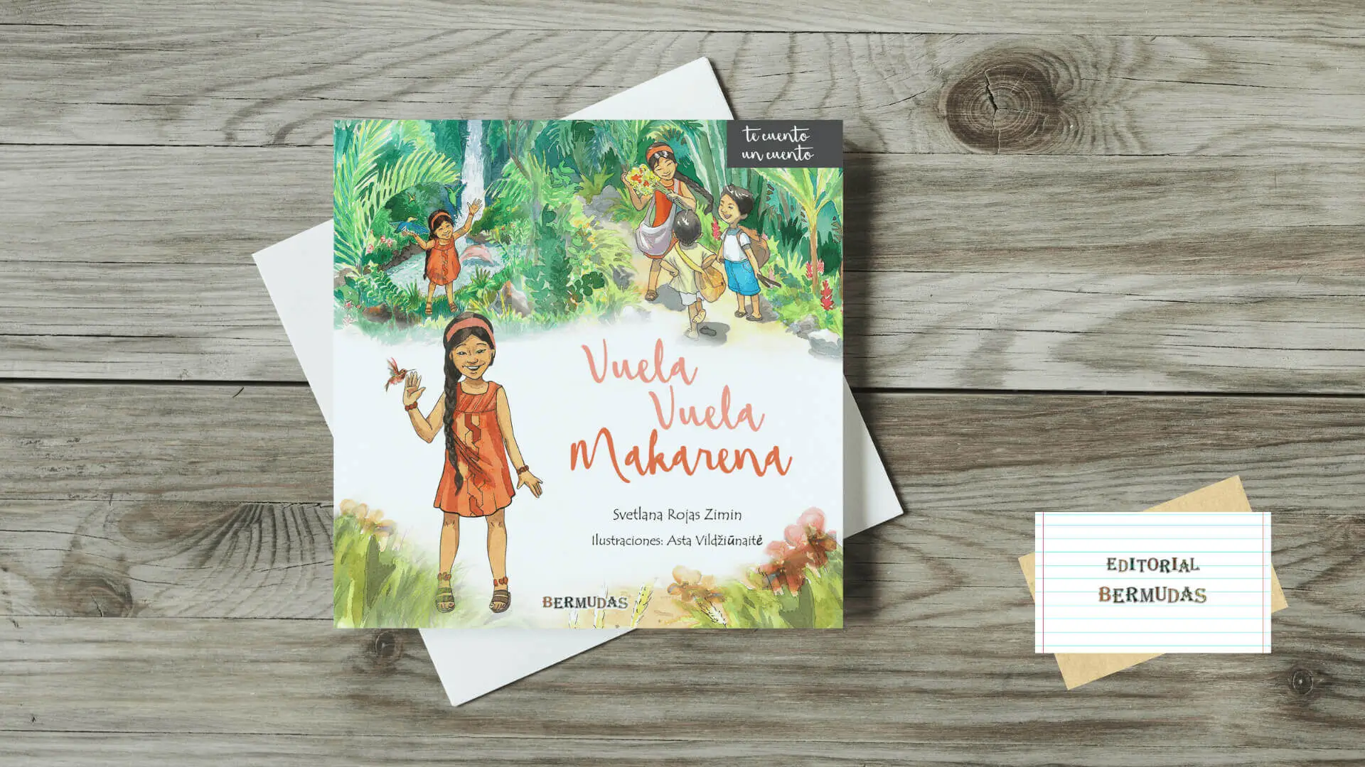 Banner promocional del libro Vuela, vuela Makarena de Editorial Bermudas