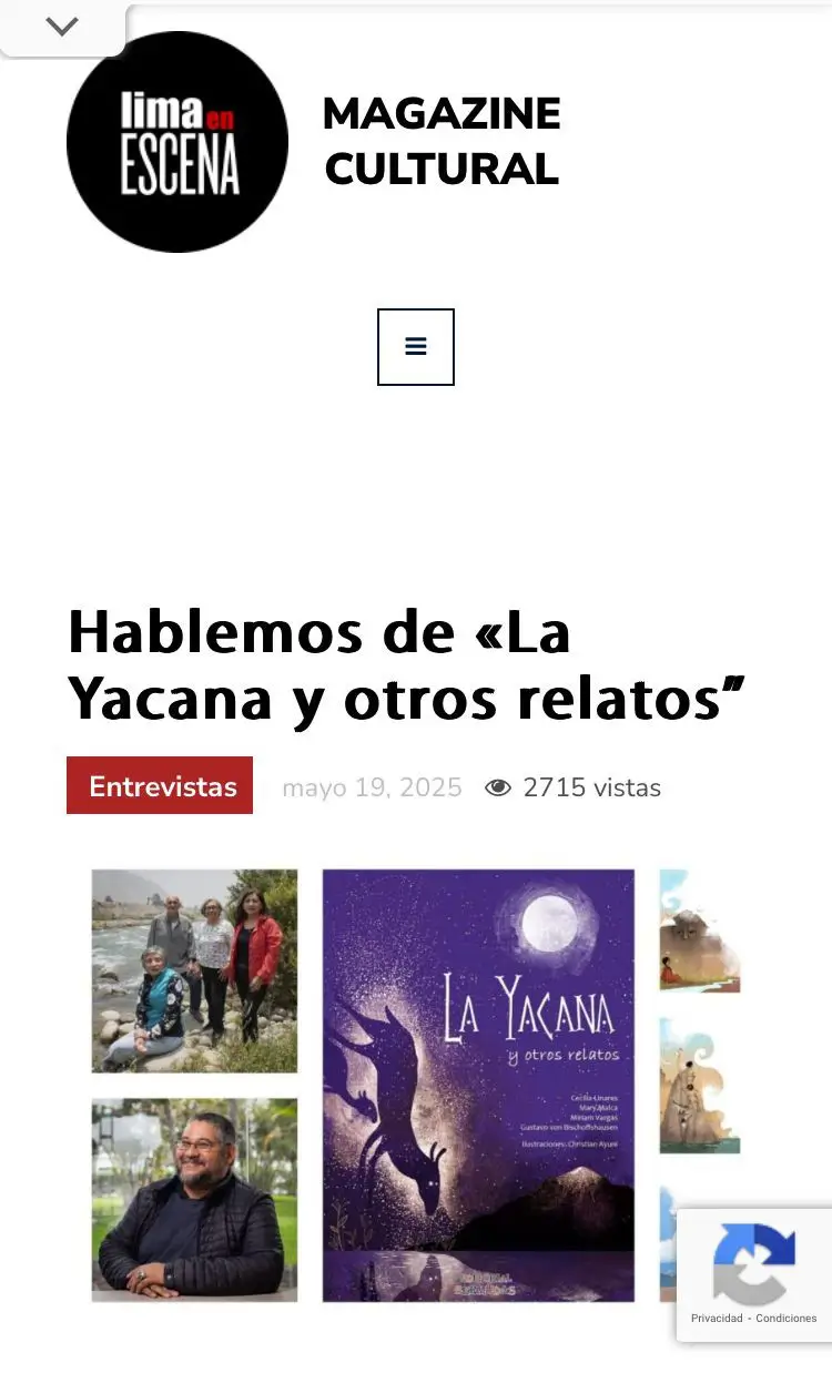 El Peruano, sección cultural entrevista por Editorial Bermudas