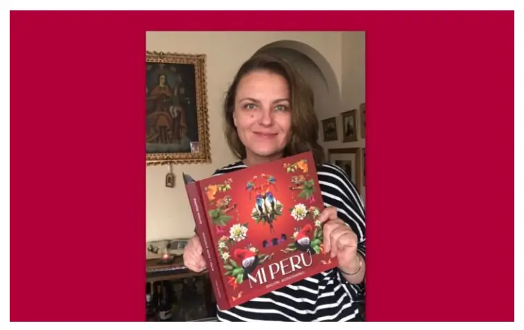 Portada de la entrevista a Svetlana Rojas Zimin autora de Mi Perú. Edición Bicentenario de Editorial Bermudas, realizada por Lima en Escena