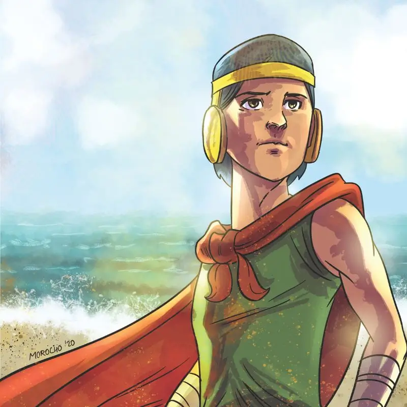 Túpac Yupanqui, personaje principal del libro El pequeño Inca de Editorial Bermudas, autor Eduardo M. Recoba Martínez